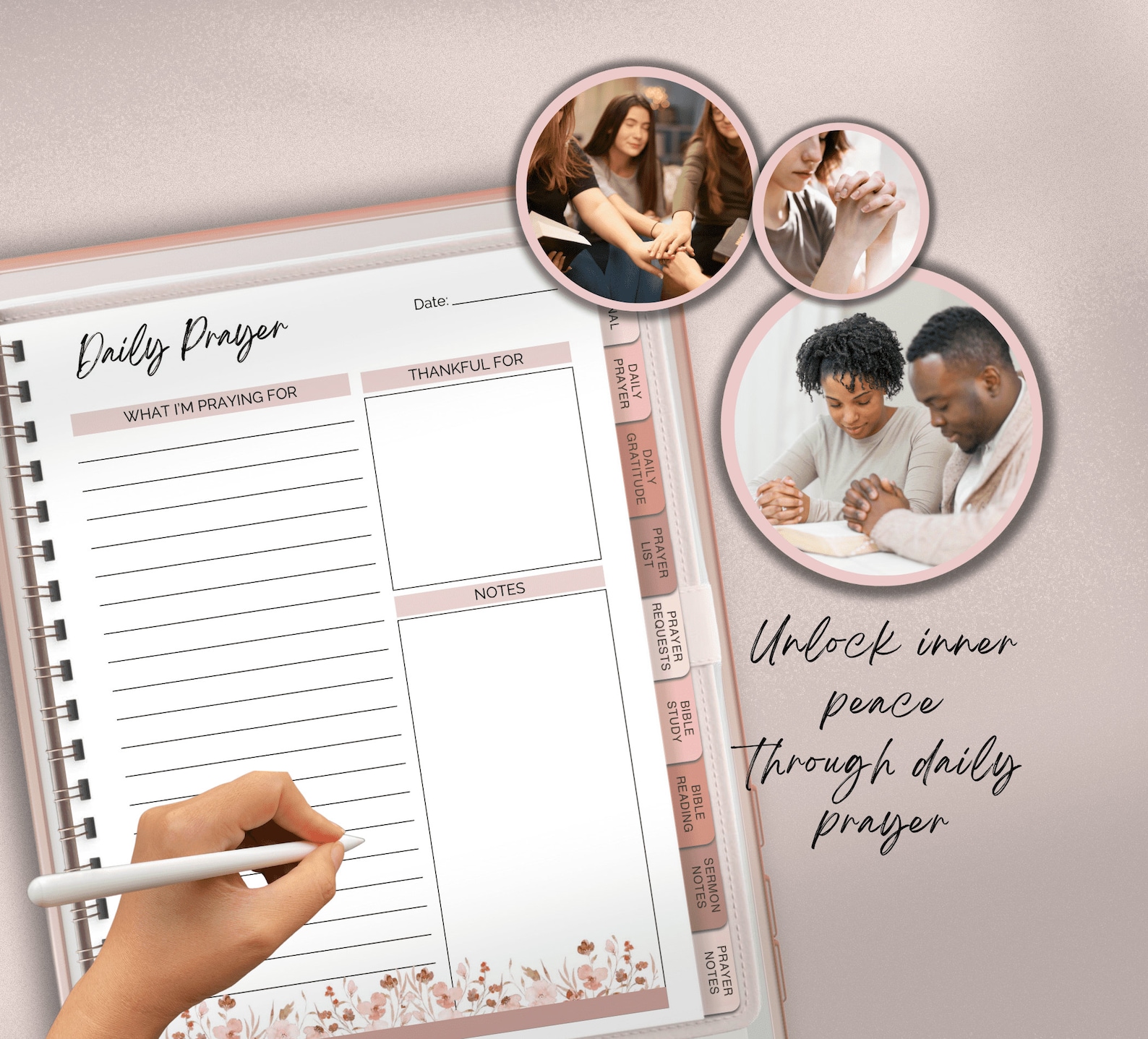 Prayer Journal Goodnotes iPad and Notability Digital Planner Bible ...