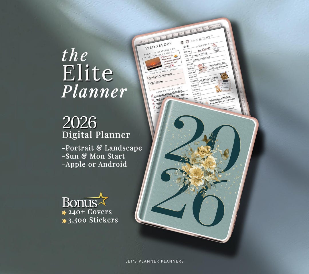 2026 Portrait Digital Planner Goodnotes Template iPad Planner - Etsy ...