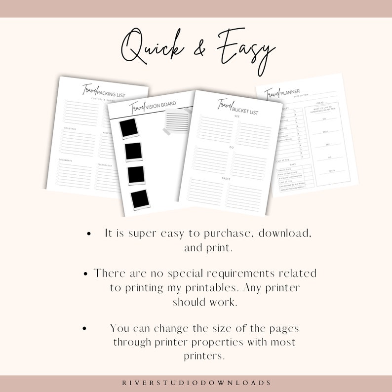 TRAVEL PLANNER Packing List Vision Board Bucket Lists Etsy