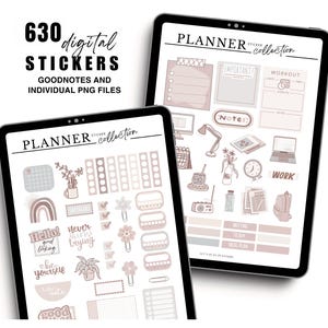 Digital Stickers Everyday Planner Stickers Digital Planner Individual PreCropped PNG Stickers and GoodNote Sticker Book Digital Stickers image 2