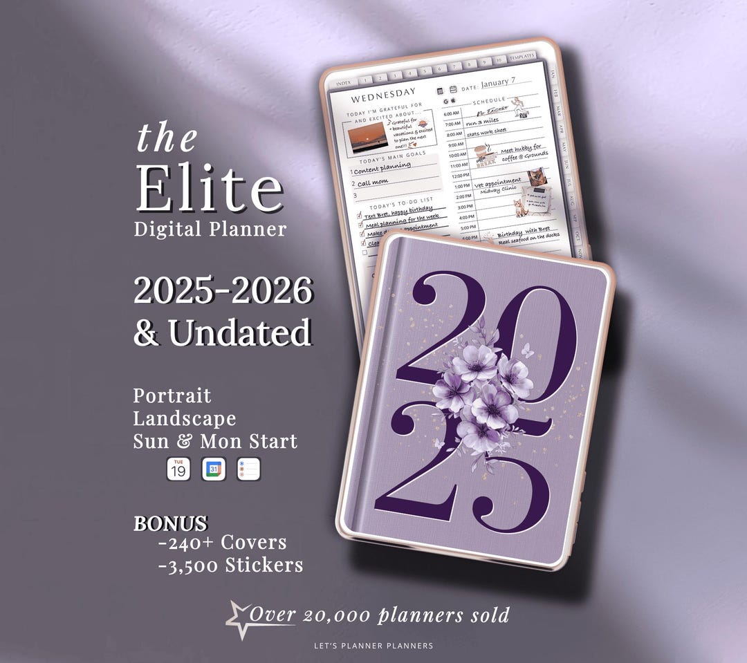 Digital Planner 2026 and Undated Planners iPad Goodnotes Template Daily ...