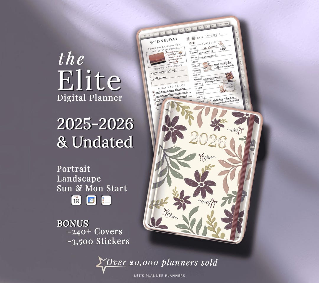 Digital Planner 2026 and Undated Goodnotes iPad Template & Notability ...