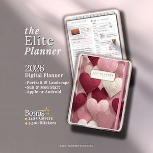 Digital Planner 2026 iPad Weekly Daily Planner for Goodnotes, Noteful, and Android Devices