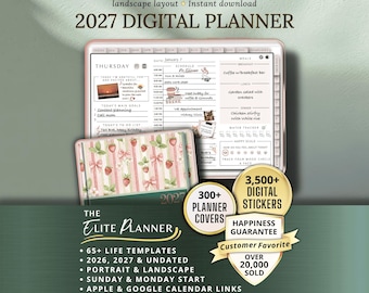 2027 Digital Planner Goodnotes Template iPad Planner
