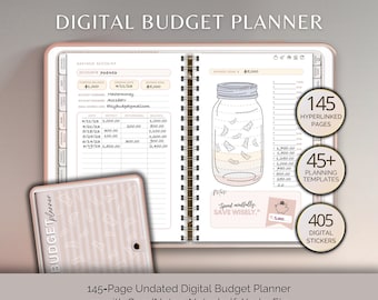 Digitaler Budgetplaner, Digitaler Planer GoodNotes Budgetplaner, Digitaler Planer Wöchentlicher Zwei-Wochen-Monatsplaner iPad, Tablet usw.