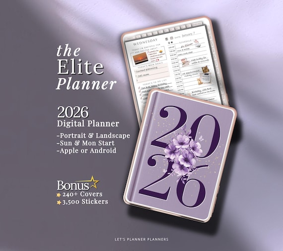 2026 Digital Planner, Weekly and Daily Templates, Goodnotes and Notability iPad Journal