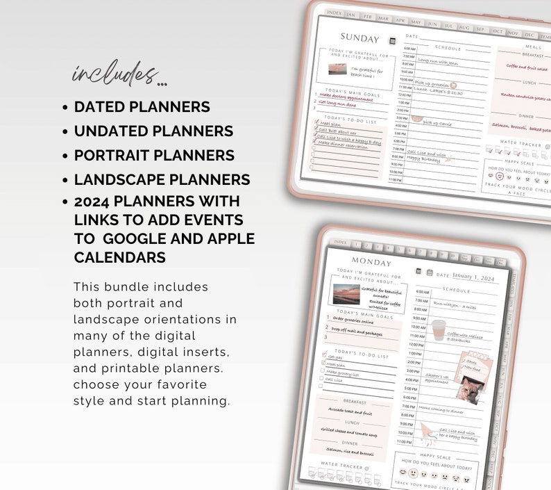 Digital Planner, Digital Sticker, Whole Shop Bundle, Budget, Fitness, Notebook, Goals and Meal Planning for iPad and Tablet, GoodNotes Etc.. image 3