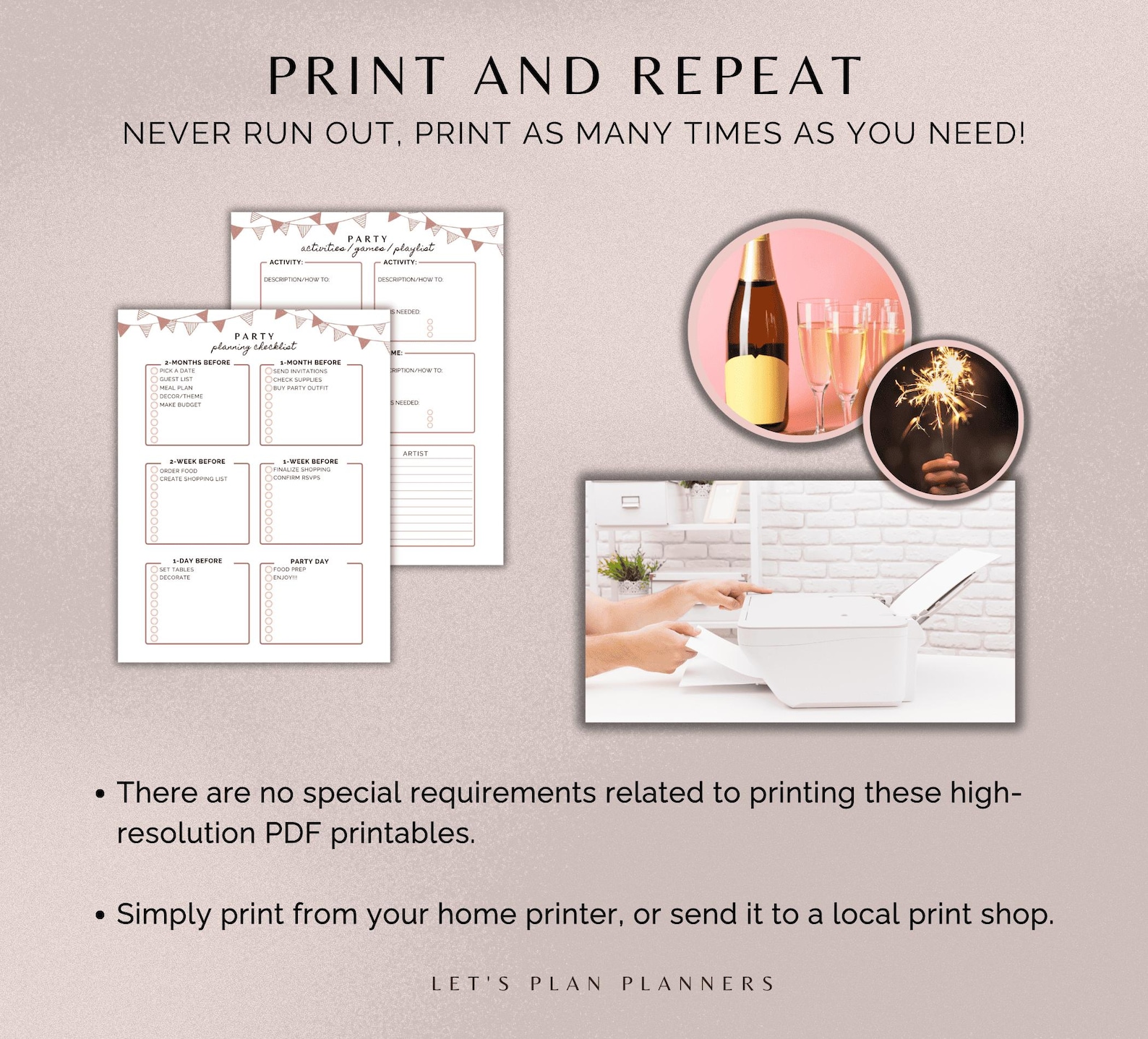 Party Planner Printable: Event Planning Template, Guest List (PDF) - Etsy
