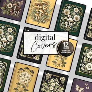 Copertine per planner digitali Personalizza i tuoi quaderni e diari Rendi le tue app per prendere appunti esteticamente gradevoli con eleganti copertine a forma di fungo