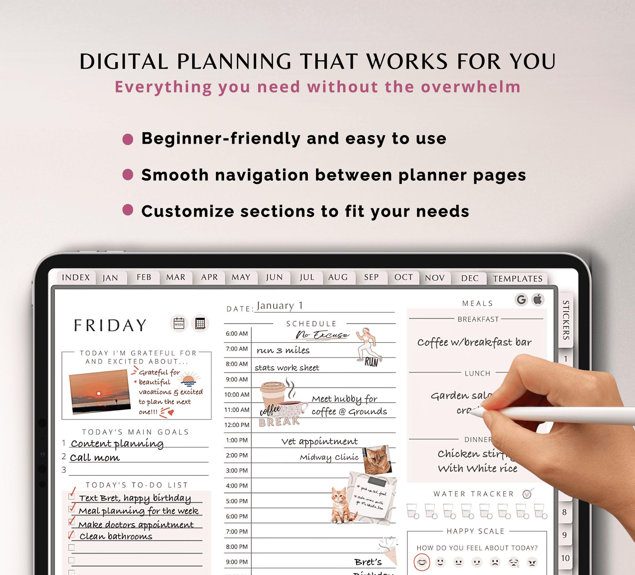 2026 2027 Digital Planner for Goodnotes and Notability Weekly Daily ...