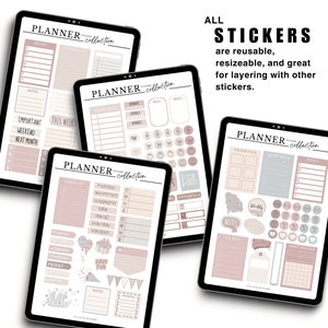 Digital Stickers Everyday Planner Stickers Digital Planner Individual PreCropped PNG Stickers and GoodNote Sticker Book Digital Stickers image 4