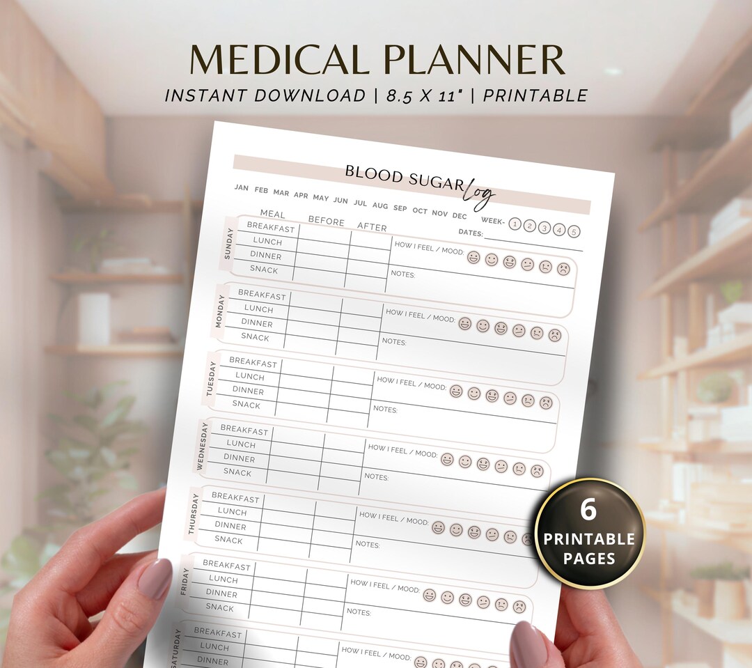 Medical Planner Printable PDF Insert Planner Page Templates - Etsy UK