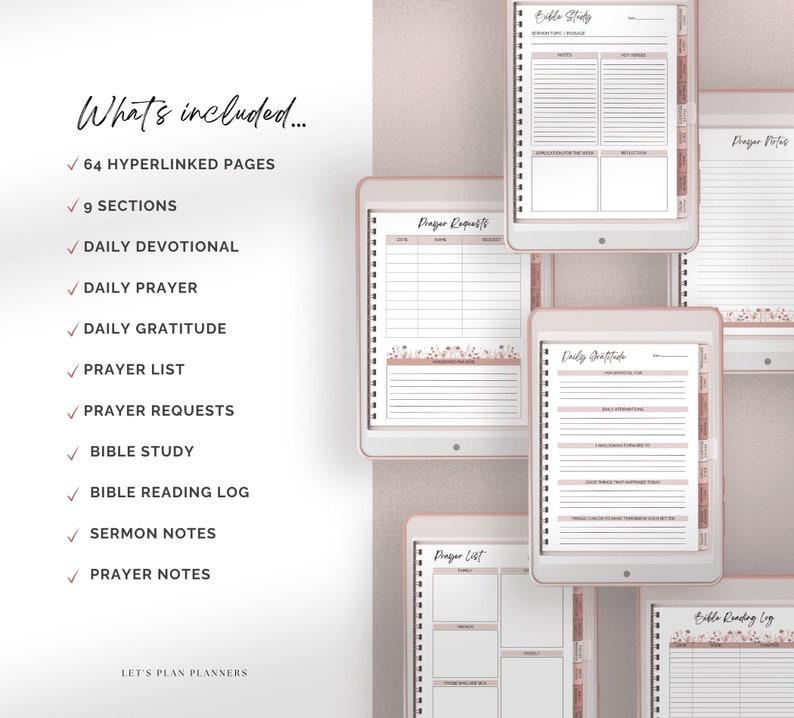 Prayer Journal Goodnotes iPad and Notability Digital Planner Bible ...