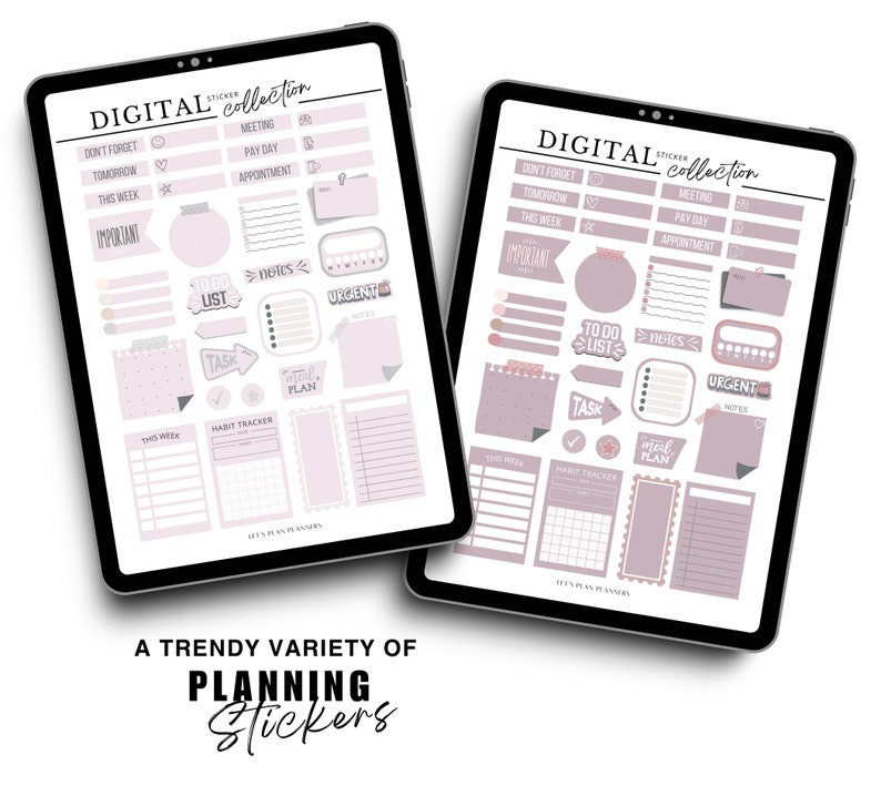 Digital Sticker Set Digital Planner Stickers W/ Goodnote Sticker Book ...
