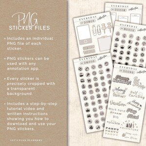 Digital Stickers Beige Goodnotes Sticker Sheets and Individual PNG ...