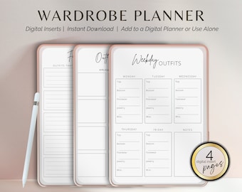 Wardrobe Planner Templates for Digital Planning  Digital Planner  Wardrobe Organizer Inserts Get the Most Out of What You Already Own
