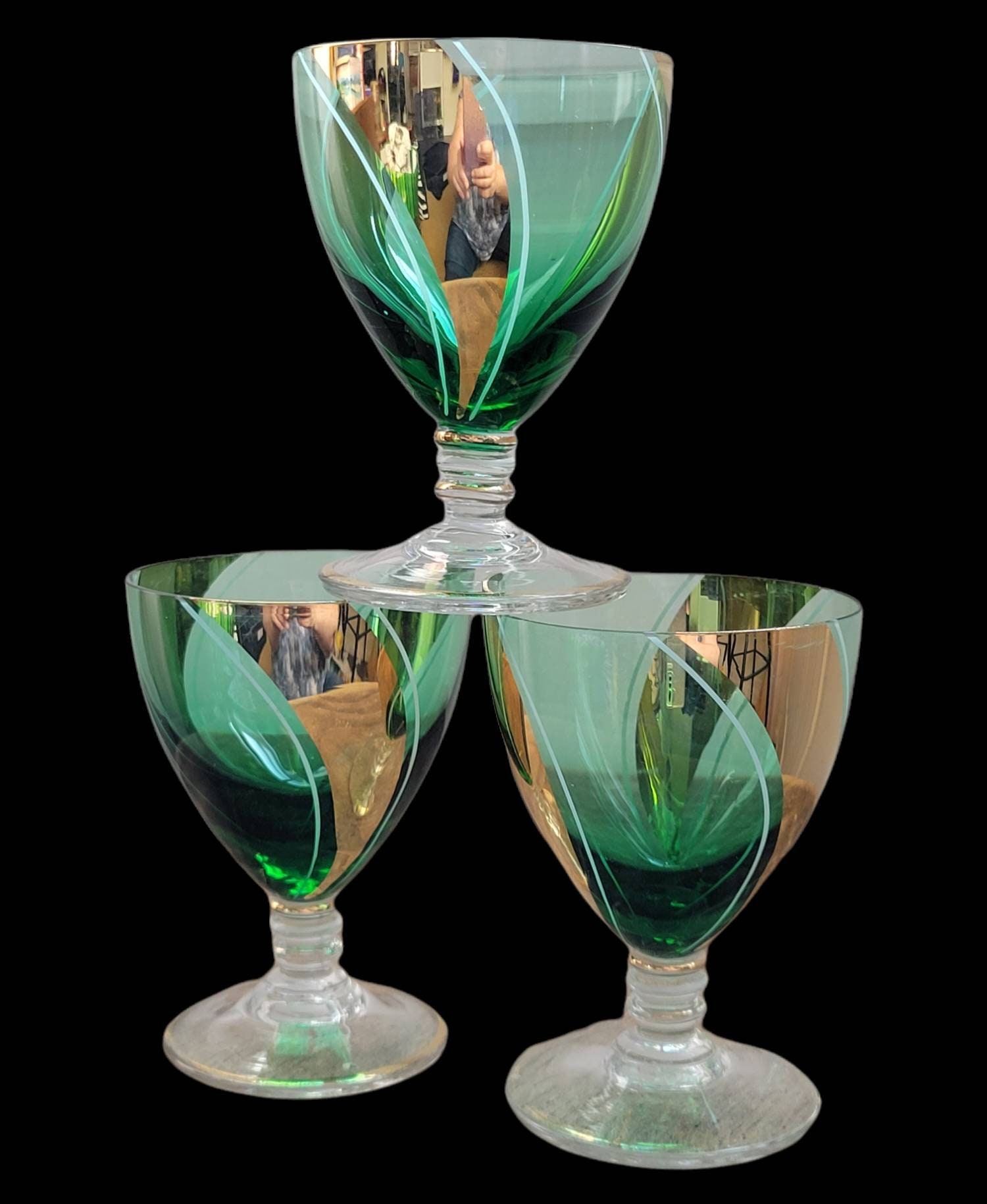 3 Beaux Verres à Vin Tige Courte