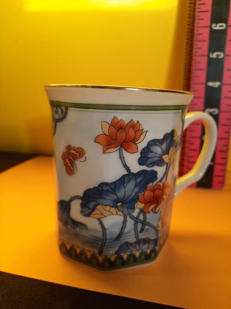 Vintage Kanesho Octagonal China Mug Jade in Japan Etsy