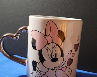 Tazza di Minnie Mouse e Topolino con cuori della Disney su licenza di Silver Buffalo