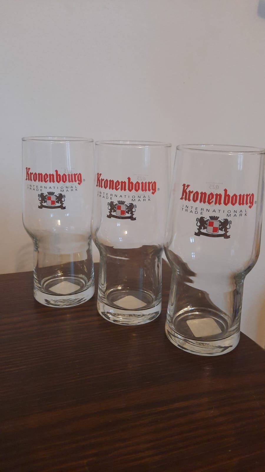3 Verres à Bière Kronenbourg Demi-Pinte | 50 Cl
