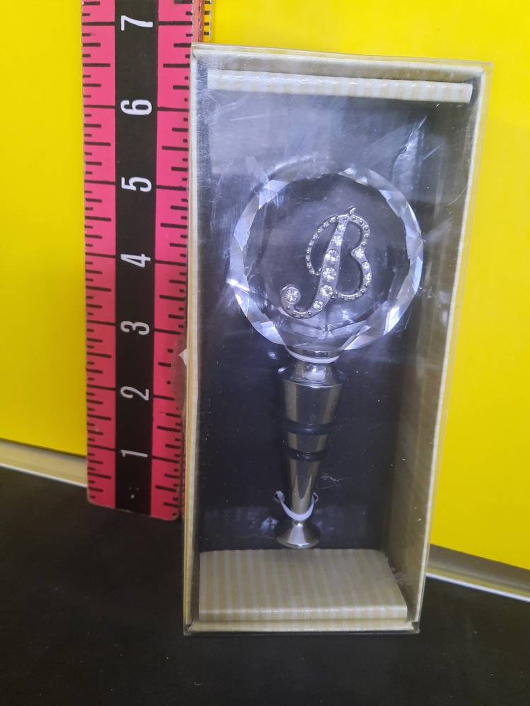 Beautiful Cypress Home Monogrammed Crystal Wine Stopper the Letter C Etsy