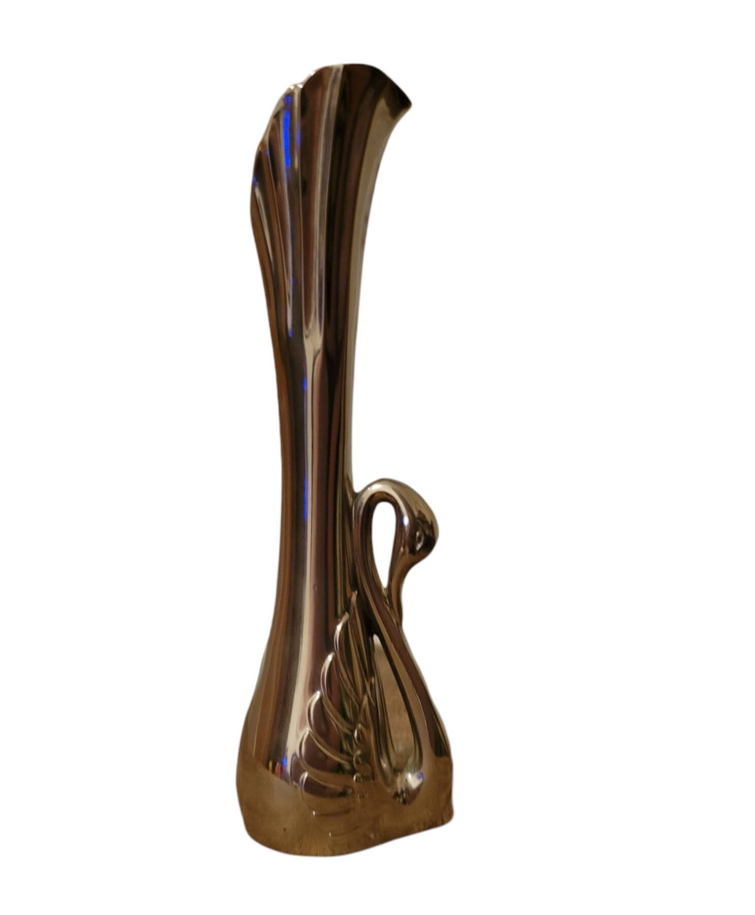 Silver Swan Bud Vase