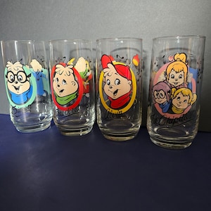 vintage collectible Alvin & the Chipmunk glasses