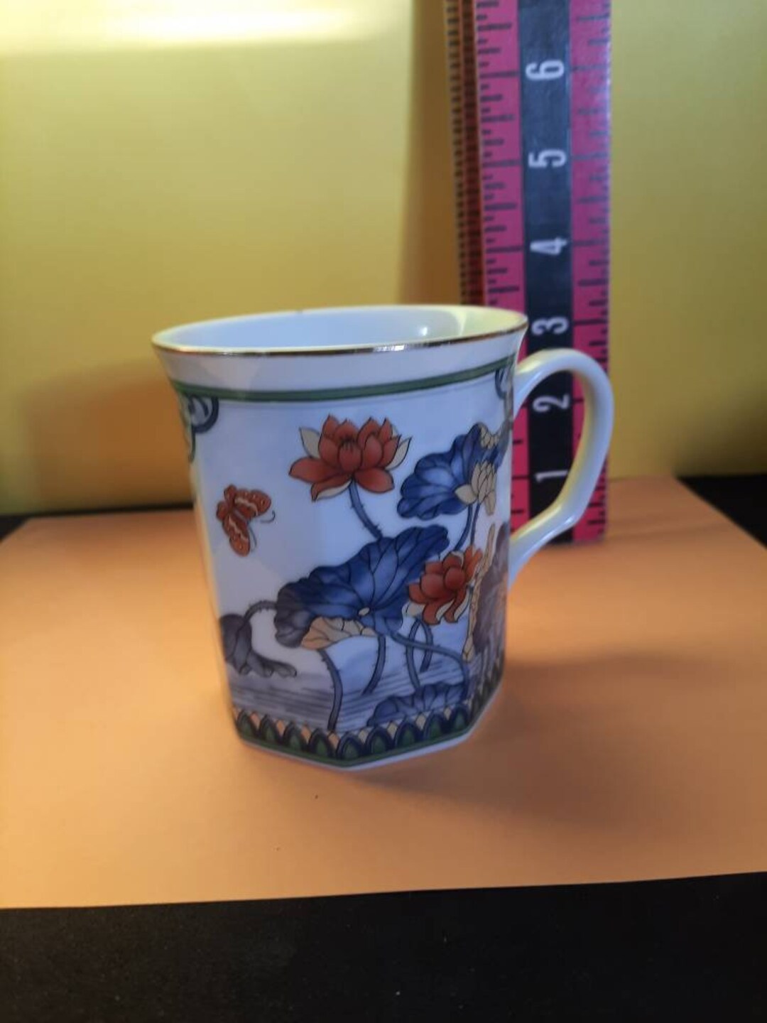 Vintage Kanesho Octagonal China Mug Jade in Japan Etsy