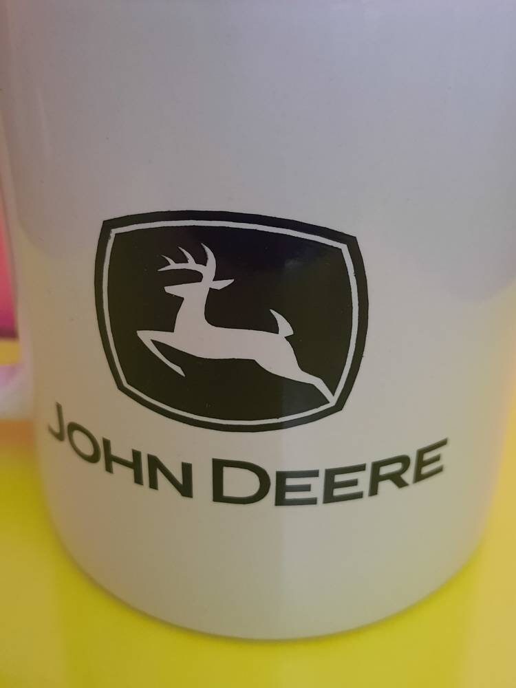 Mug John Deere – Noir Avec Logo Vert – Tasse Café/thé Neuve Sous Emballage