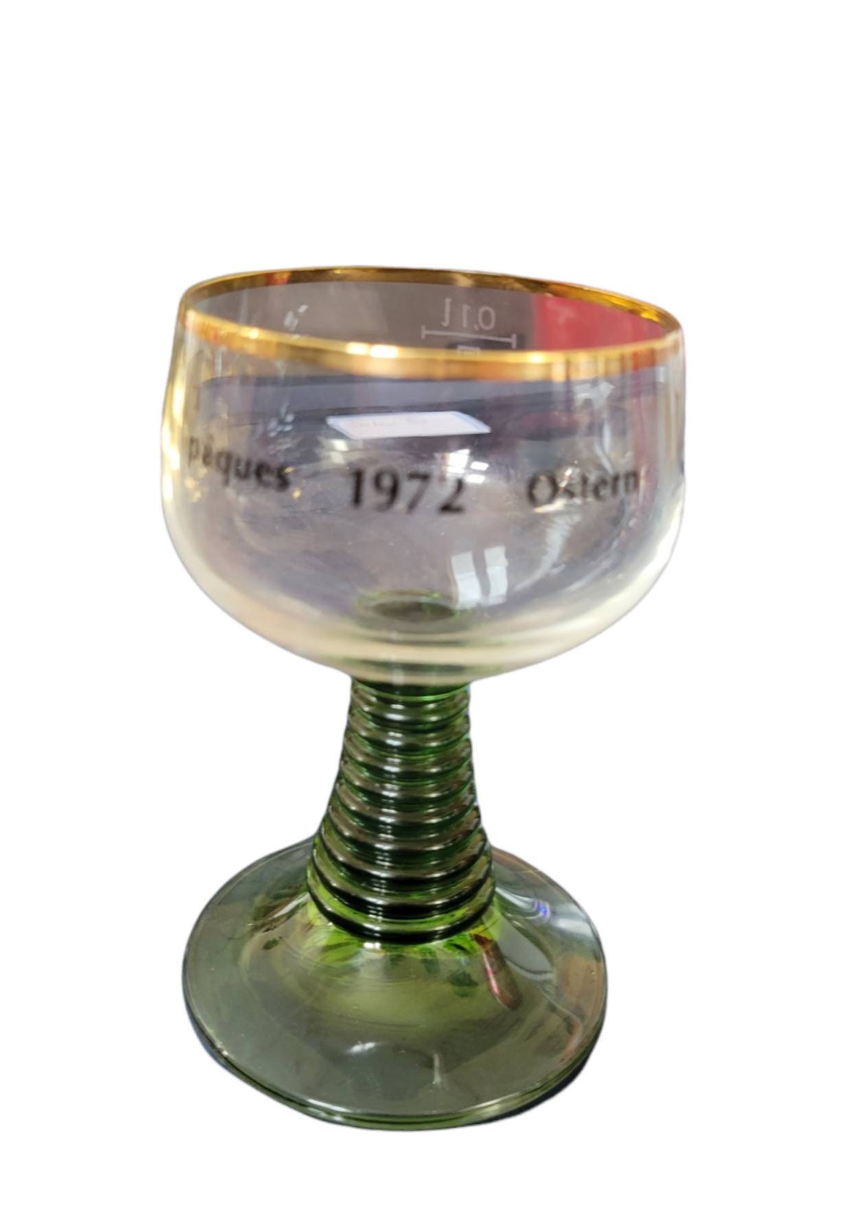 Pàques 1972 Ostern Verre à Vin Allemand