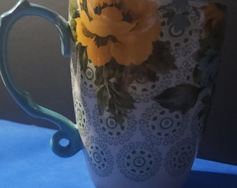Large Pioneer woman floral design coffee mug
