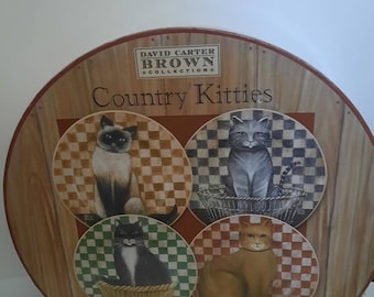 David Carter Brown colección de platos de gatitos de campo