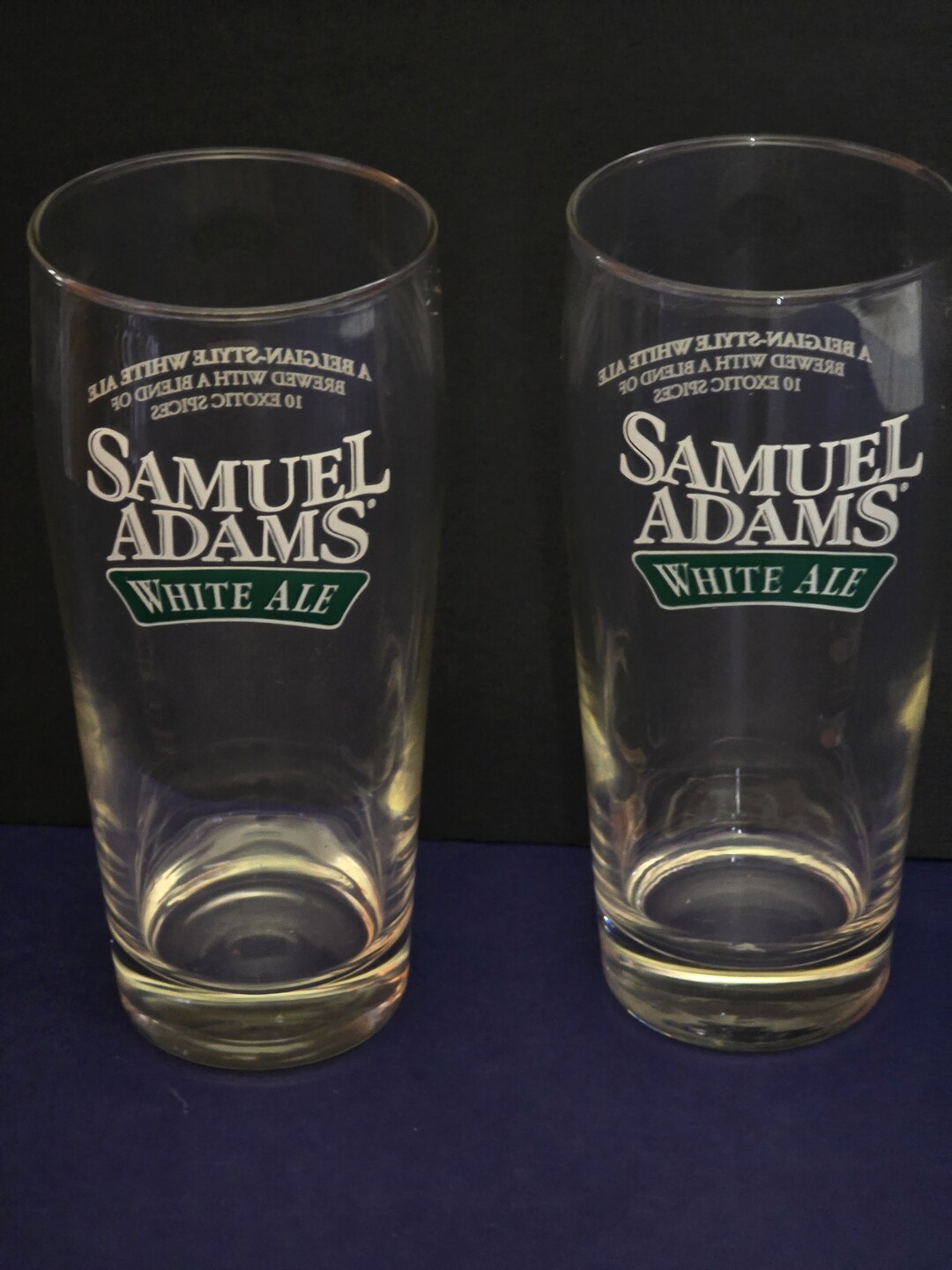 A Pair of Samuel Adams White Ale Glasses Etsy