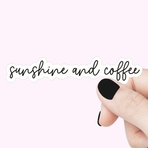 Sticker citation soleil et café Sticker pour ordinateur portable accro au café rigolo le café c'est la vie sticker bouteille d'eau sticker accro amateur de café