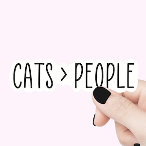Sticker Les chats valent mieux que les gens Sticker chat drôle Sticker chat drôle pour ordinateur portable Les chats valent mieux Sticker bouteille d'eau Sticker maman chat