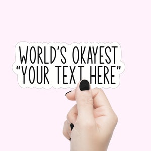 Autocollant personnalisé avec votre texte ici, texte personnalisé autocollant bouteille d'eau, autocollant texte personnalisé, autocollant personnalisé votre texte ici