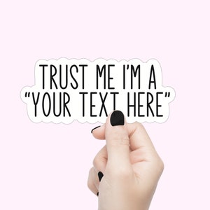 Croyez-moi, je suis votre texte ici, sticker personnalisé texte bouteille d'eau, texte personnalisé sticker, texte personnalisé sticker