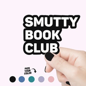 Sticker citation club de lecture charbonneux sticker coloré drôle pour ordinateur portable sticker livresques charbonneux cadeau autocollant bouteille d'eau autocollant citation de lecture livre smutty