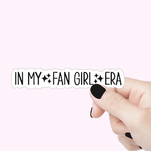 Autocollant de citation de l'ère fan girl, sticker bouteille d'eau de l'ère fan girl, sticker pour ordinateur portable de l'ère fan girl, sticker pour ordinateur portable Taylor Swift, cadeau pour fille fan