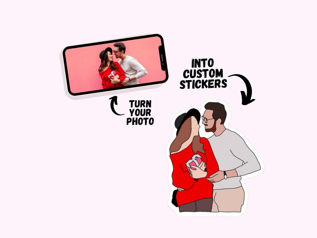 Custom Cartoon Sticker From Photo, Personalized Sticker, Custom Party ...