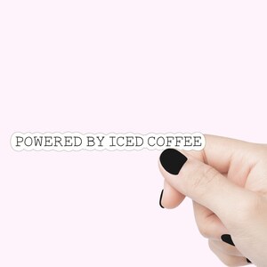 Sticker citation café glacé, sticker maman, sticker pour ordinateur portable, sticker pour gobelet, sticker pour bouteille d'eau, sticker pour accro au café