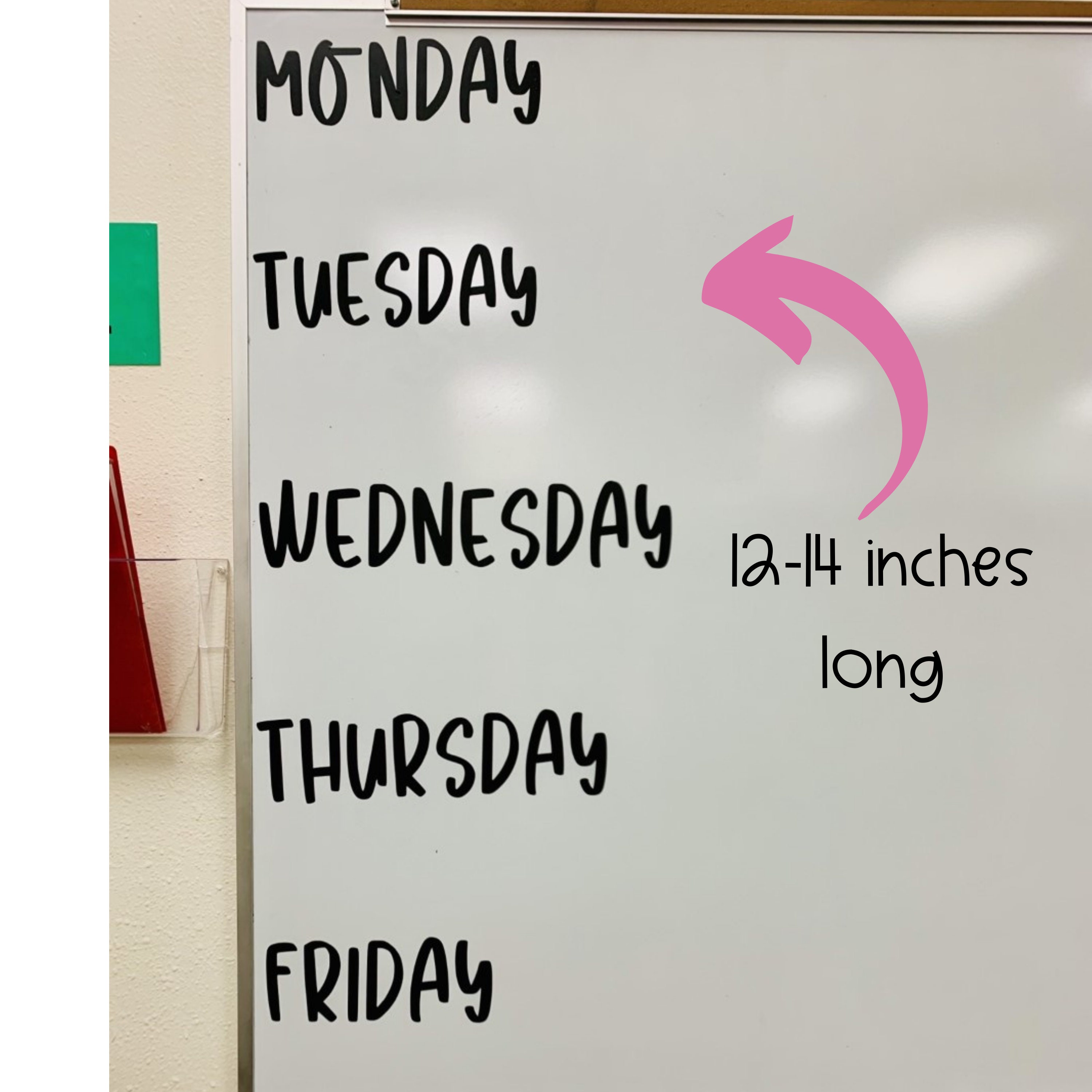 Weekly Agenda Vinyl Stickers Classroom Decor Teacher Decal Etsy