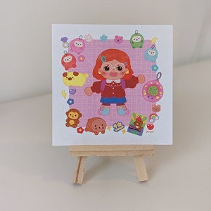 Turning Red Meilin Lee 4x4&quot; MINI Art Print | Mei&#39;s room and Toy Inventory- Disney Pixar Shirt, Cute Red Panda, 4town
