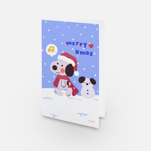 Karta świąteczna ze Snoopym – Wesołych Świąt | Kartki i prezenty świąteczne, Charlie Brown i Snoopy|Peanuts|Ilustracje rysowane ręcznie| Życzenia świąteczne