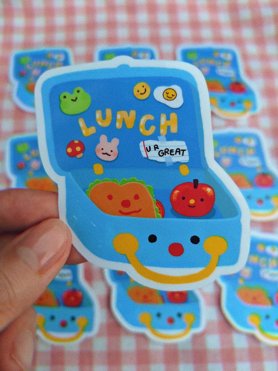 Childhood Lunchbox Sticker Cute Lunch Handwritten Note Etsy