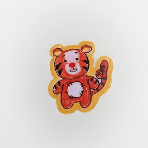 Klassischer Tigger Aufkleber von Winnie the Pooh | Buntstift illustrierte Aufkleber | Disney-Kidcore