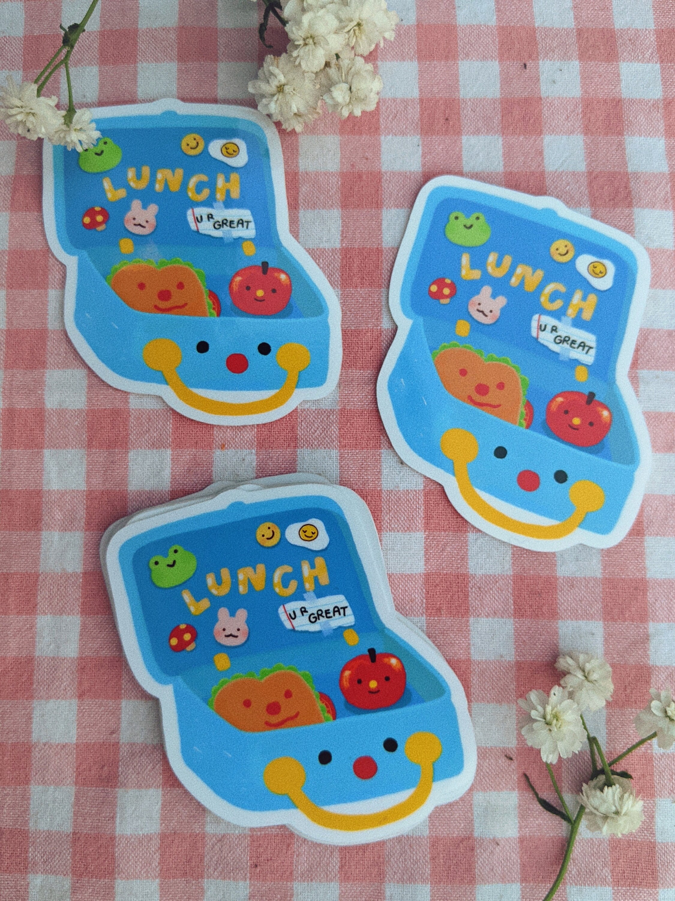 Childhood Lunchbox Sticker Cute Lunch Handwritten Note Etsy UK