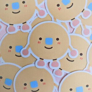 Ohn0se vriend - Opaal Sticker / / Cirkel met vierkante neus, smiley gezicht vriend, schattige weerbestendige glanzende matte sticker