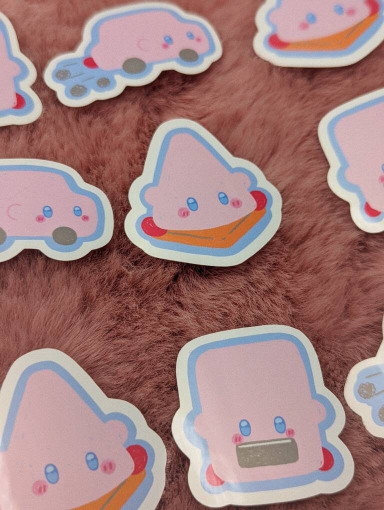 Unhinged Kirby Sticker Pack Car Cone Vending Machine Kirby Etsy