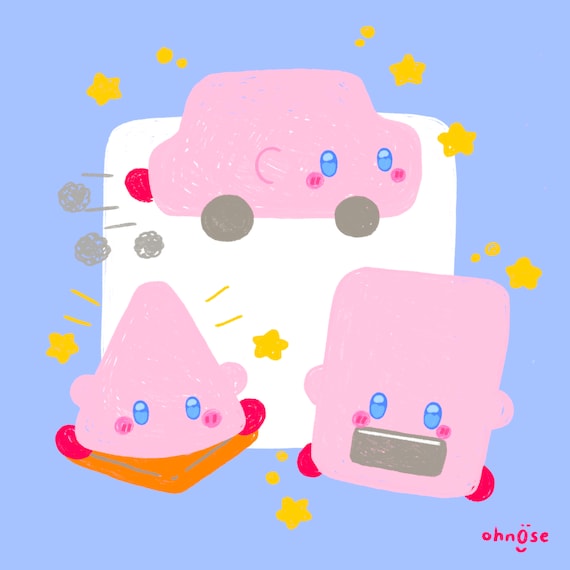Unhinged Kirby Sticker Pack Car Cone Vending Machine Kirby Etsy